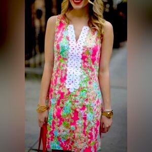 Lilly Pulitzer Colorful Shift Dresses for Women, size S, Pink, Green and White
